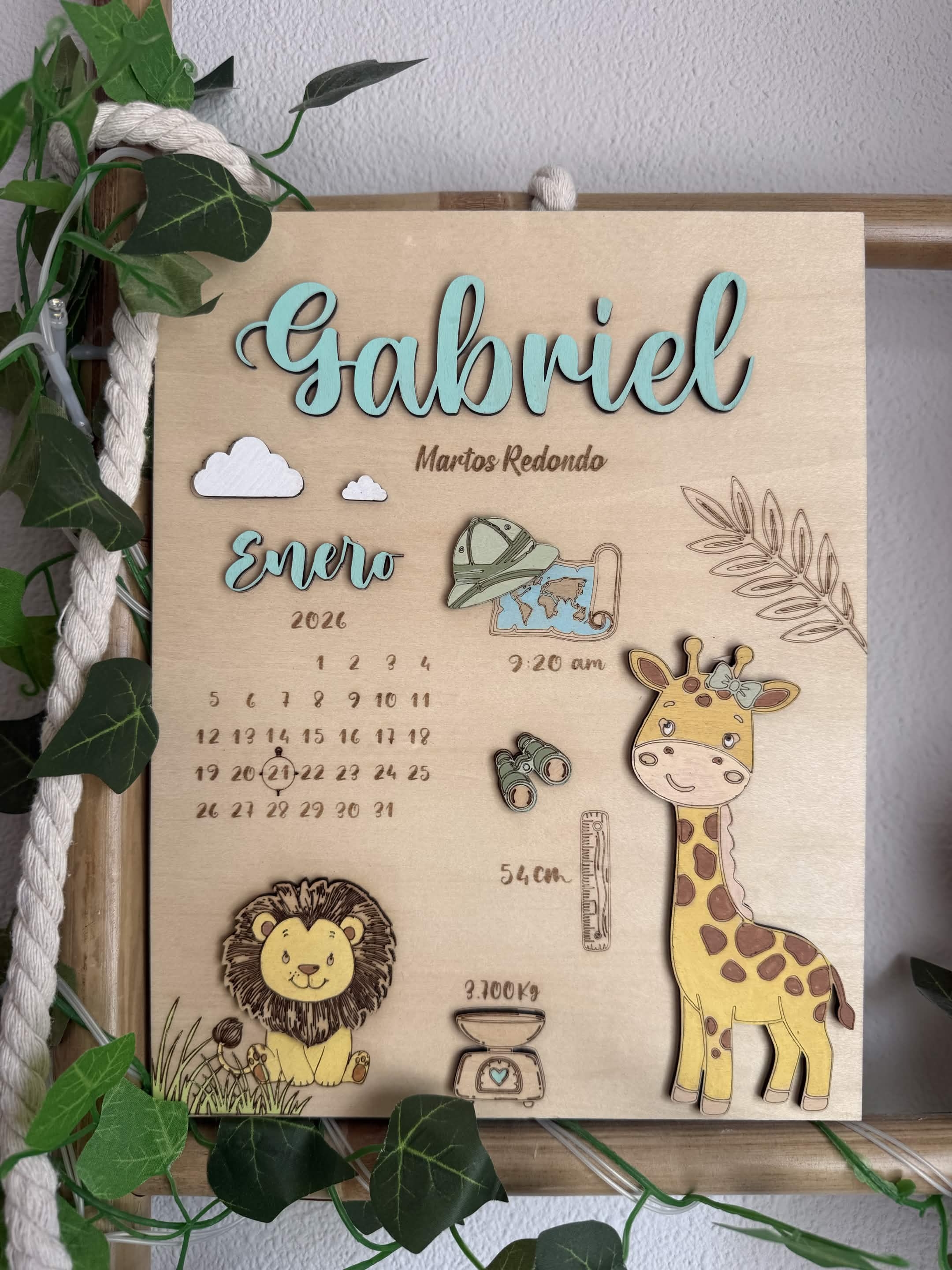 Cartel de madera personalizado de ArtrishMoon