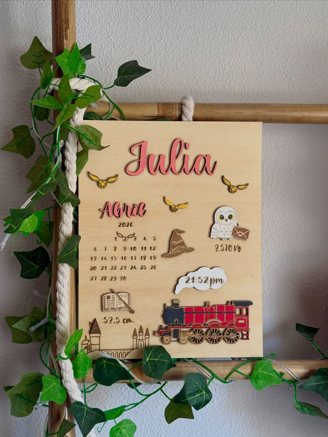 Cartel de madera personalizado de ArtrishMoon