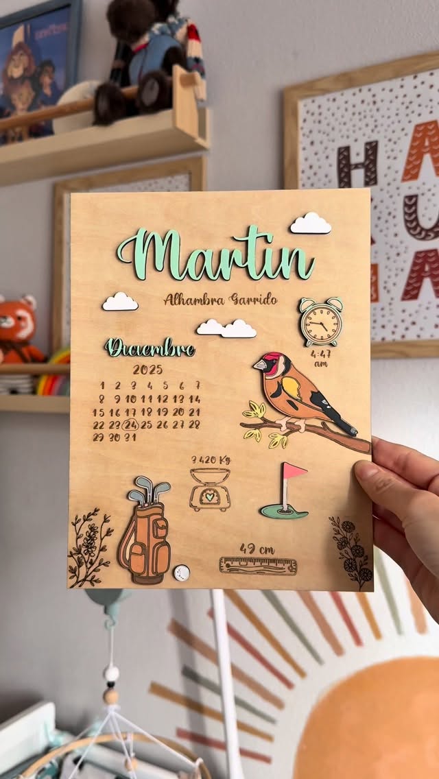 Placa de bienvenida para bebé
